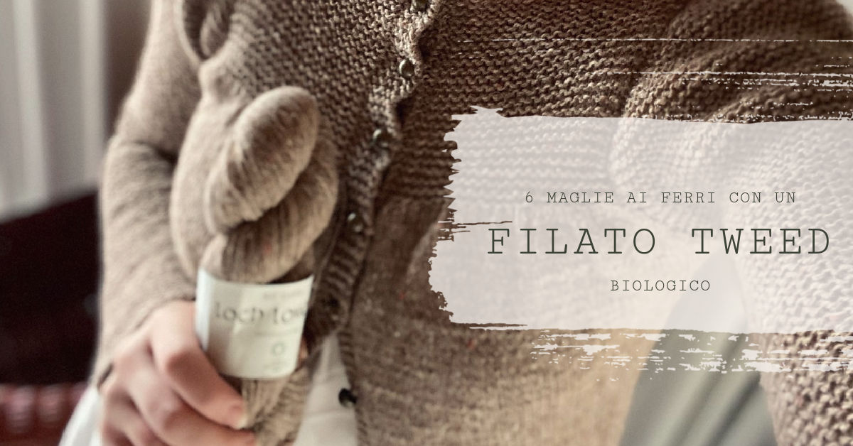 Modelli maglia ai ferri con un filato tweed