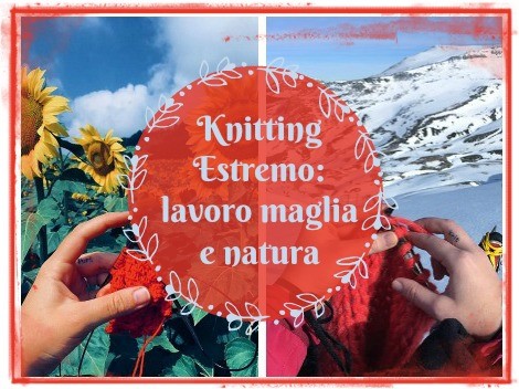 lavorare a maglia in mezzo alla natura