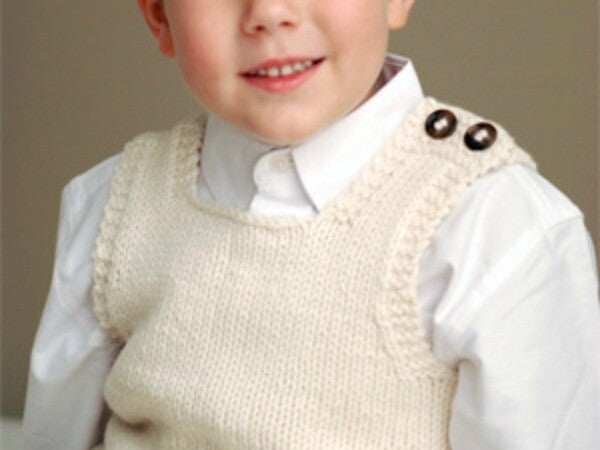 Lavori a maglia, Gilet da bambino ai ferri bottom up