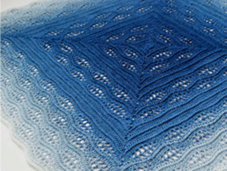 Coperta all'uncinetto sfumata