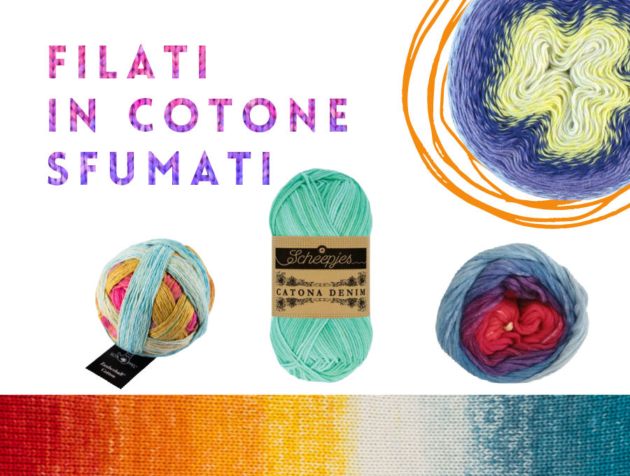 filati in cotone sfumati