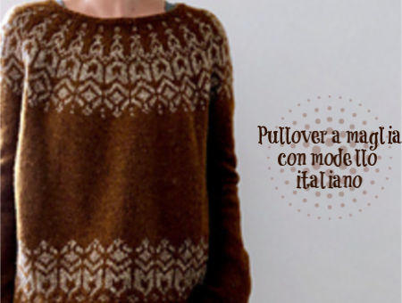 Pullover a maglia Manou con modello italiano