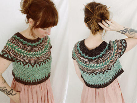 Pullover a mezza manica Soldotna Crop