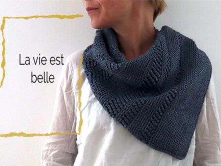 scialle a maglia la vie est belle