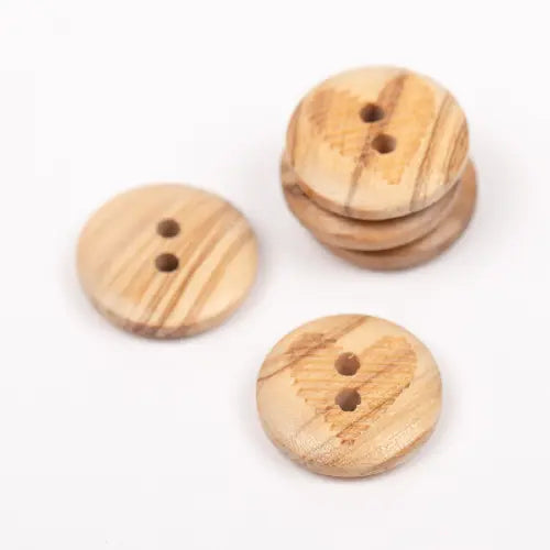 Bottoni in legno disegnati