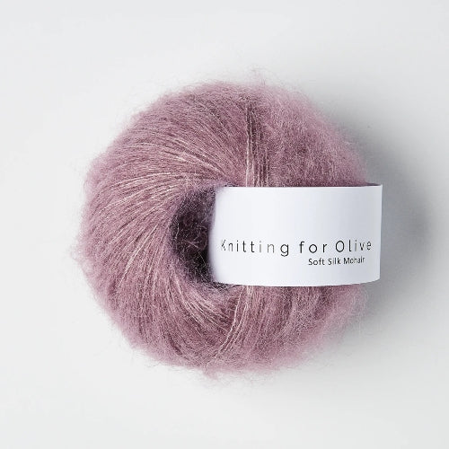 Knitting for Olive Soft Silk Mohair Artichoke Purple