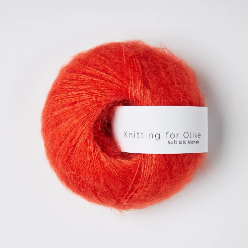 Knitting for Olive Soft Silk Mohair Blood Orange