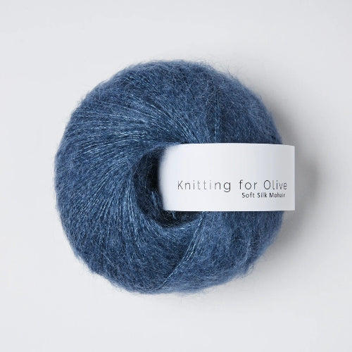 Knitting for Olive Soft Silk Mohair Blue Jeans