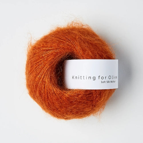 Knitting for Olive Soft Silk Mohair Burnt Orange