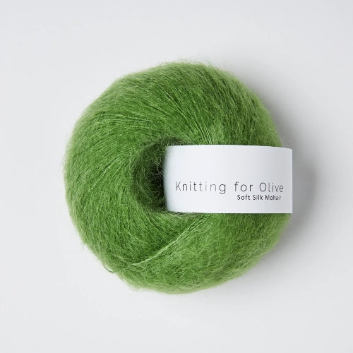 Knitting for Olive Soft Silk Mohair Clover Green
