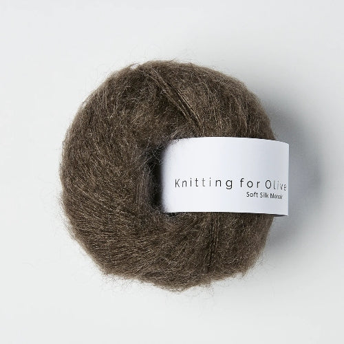 Knitting for Olive Soft Silk Mohair Dark Moose