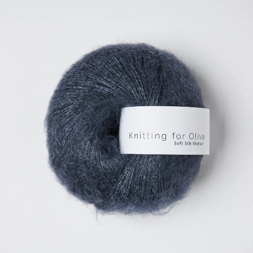 Knitting for Olive Soft Silk Mohair Dusty Blue Whale