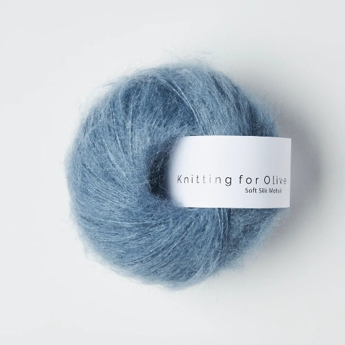 Knitting for Olive Soft Silk Mohair Dusty Dove Blue
