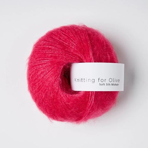 Knitting for Olive Soft Silk Mohair Pink Daisies