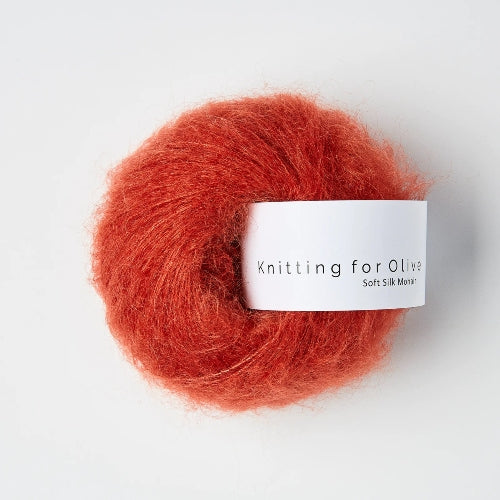 Knitting for Olive Soft Silk Mohair Pomegranate
