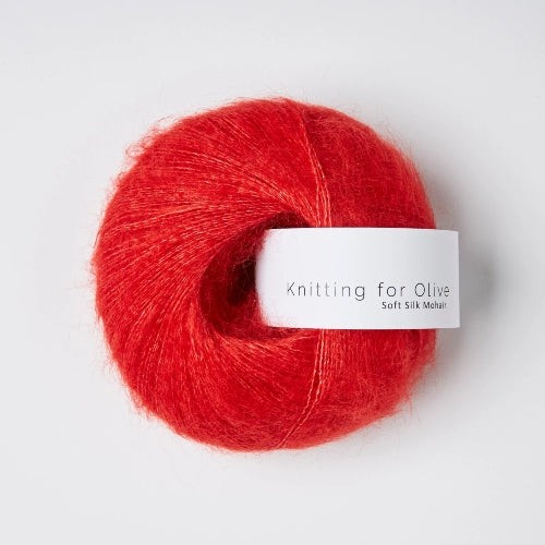 Knitting for Olive Soft Silk Mohair Red Currant