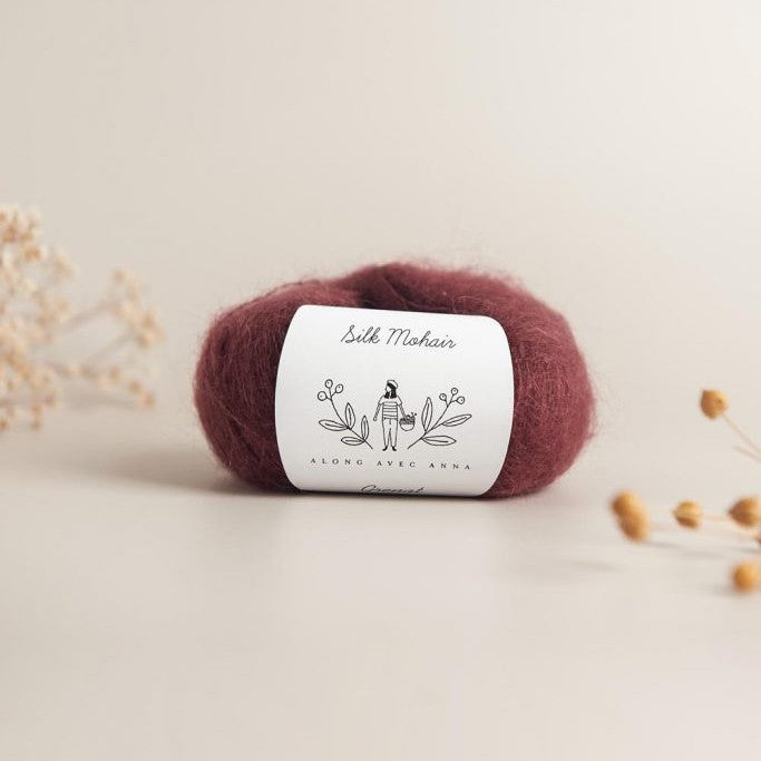 SILK MOHAIR – GRENAT