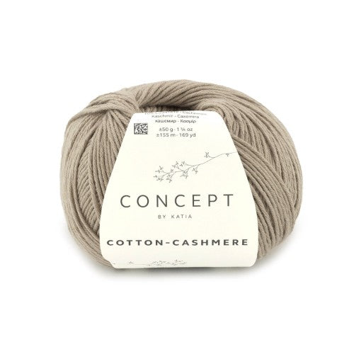 filato katia cotton cashmire 91 beige grigiastro