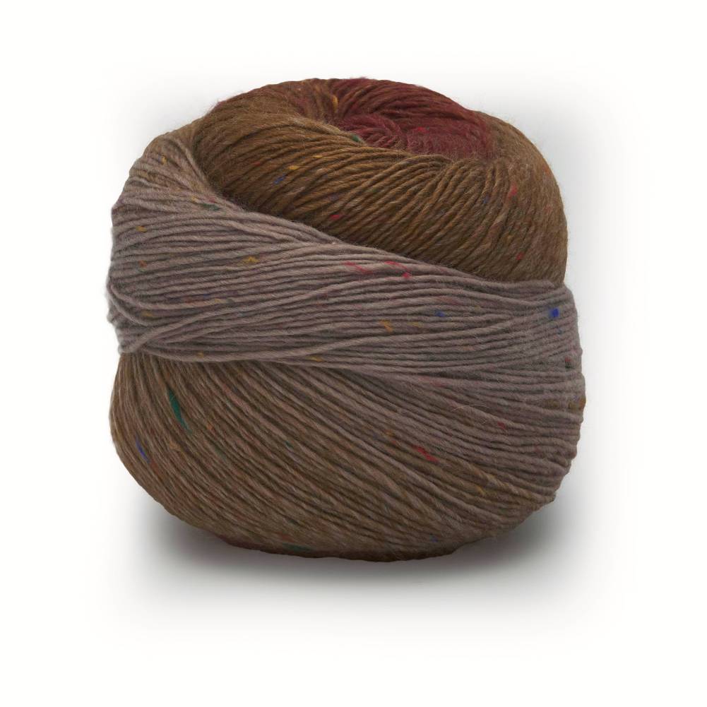 filato laines du nord poema tweed 504 bordeaux marrone beige scuro