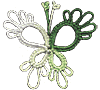 filato lizbeth 152 christmas green mix