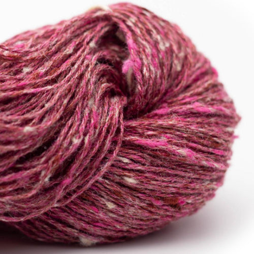 filato tussah tweed 32 bordeaux creme mix