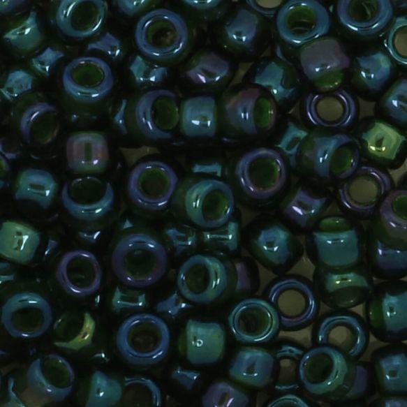 toho beads 0384 green purple