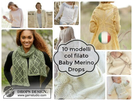 10 tutorial col filato baby merino drops
