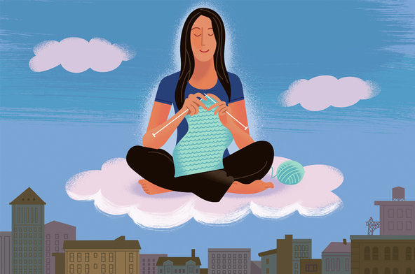 yoga e knitting