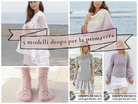 5 modelli drops garnstudio