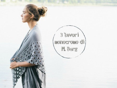 scialle a maglia monocromo
