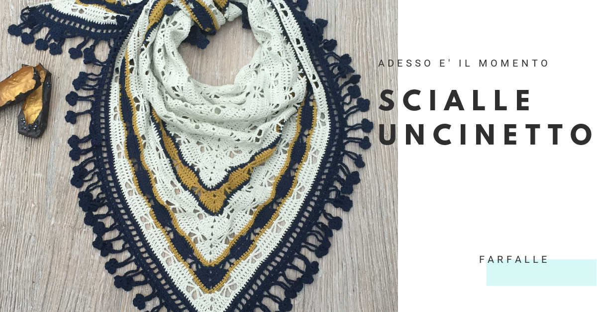 scialle uncinetto farfalle