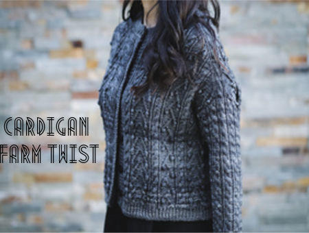 Cardigan a maglia Farm Twist