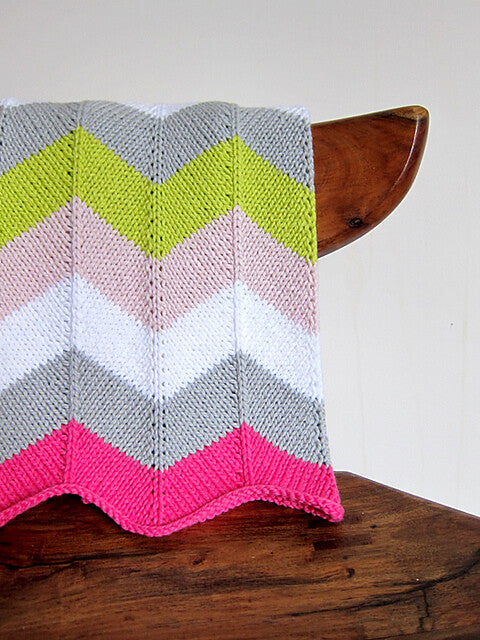 chevron blankets modello copertina ai ferri