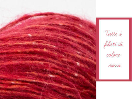 Filati da maglia dal colore rosso