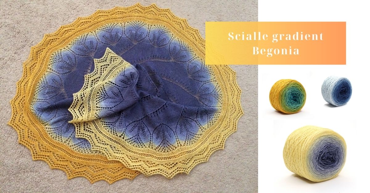 Scialle ai ferri begonia swirl