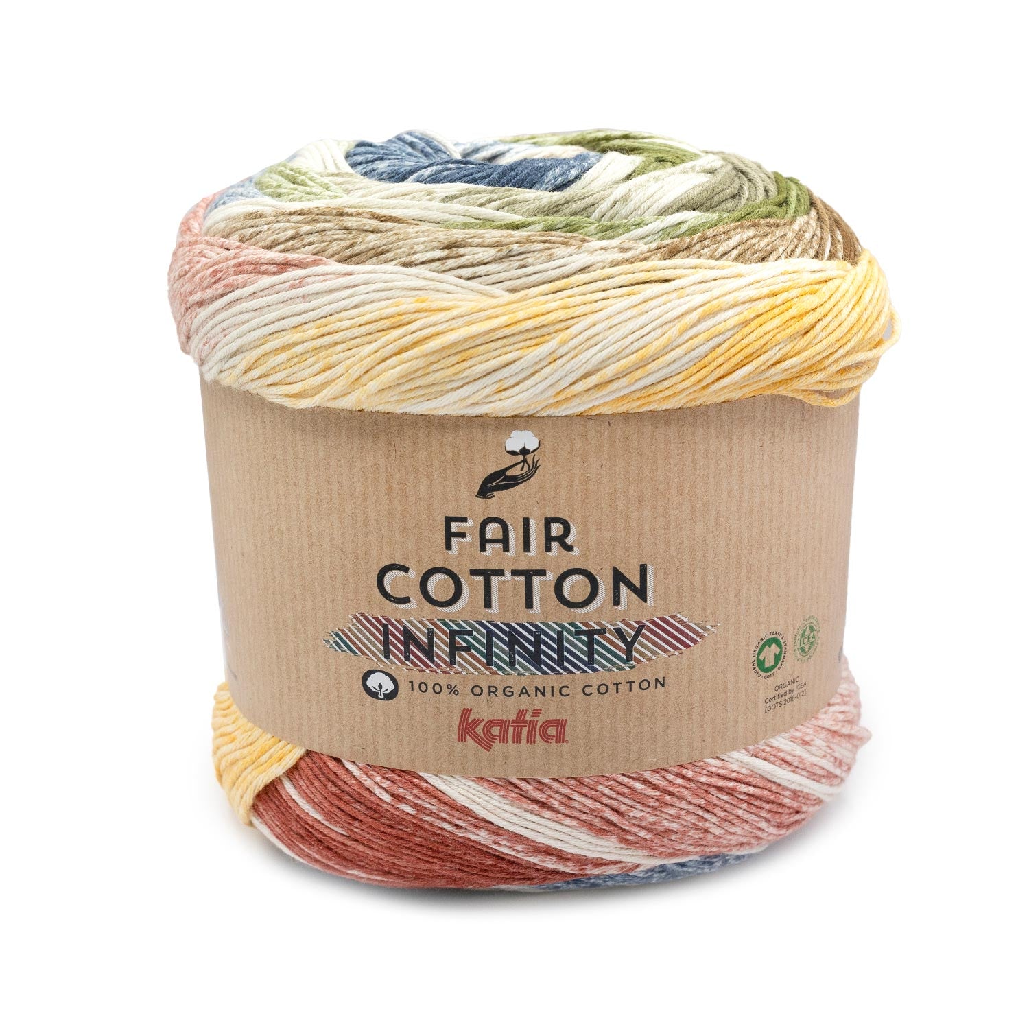 FAIRCOTTONINFINITY 107 marrone pallido viola bordeaux grigio brunastro ocra