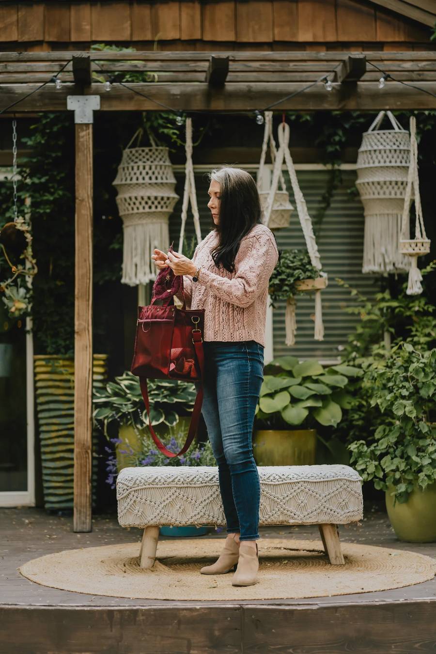 Della Q Makers Mesh tote handbag