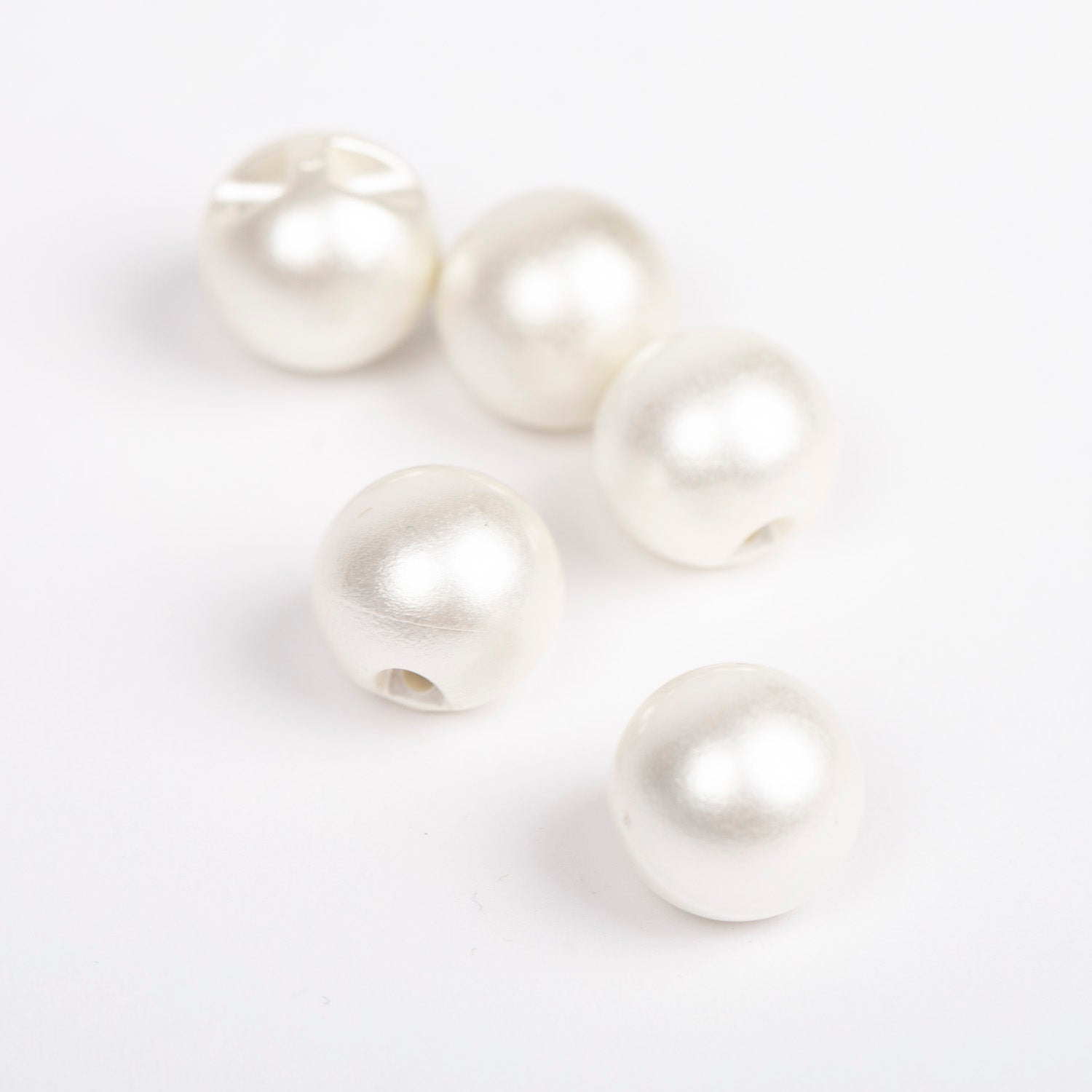 50 Bottoni Perlati A Cupola 12 Mm – Colore Crema – Per Cucito E Creazioni Fai Da Te