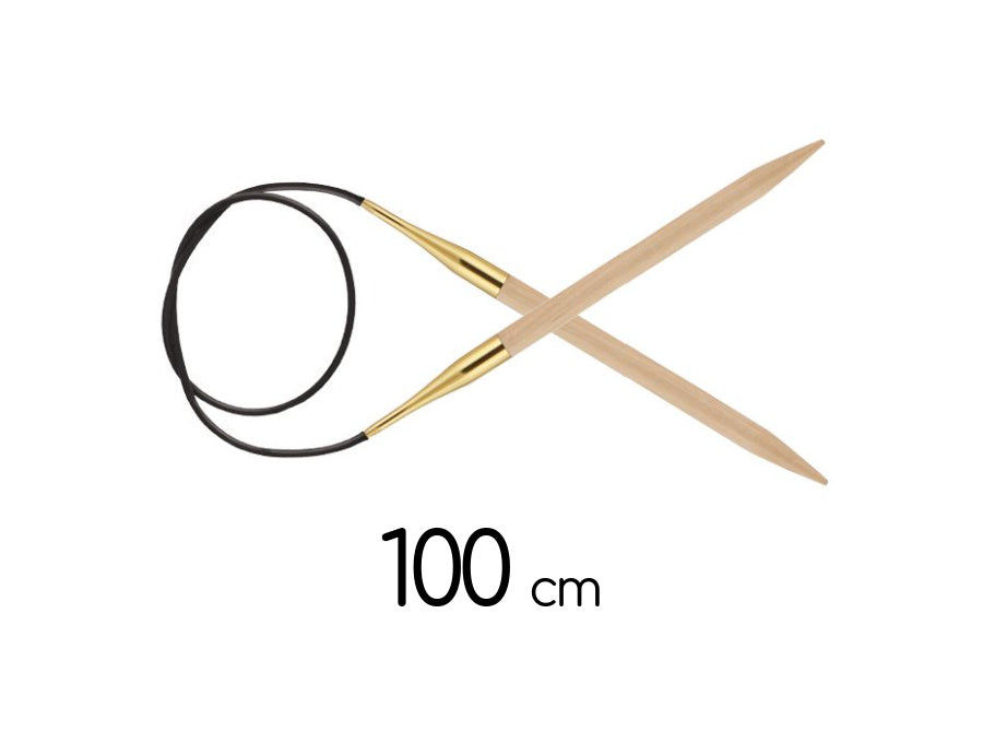 ferri circolari fissi 100 cm knitpro in betulla