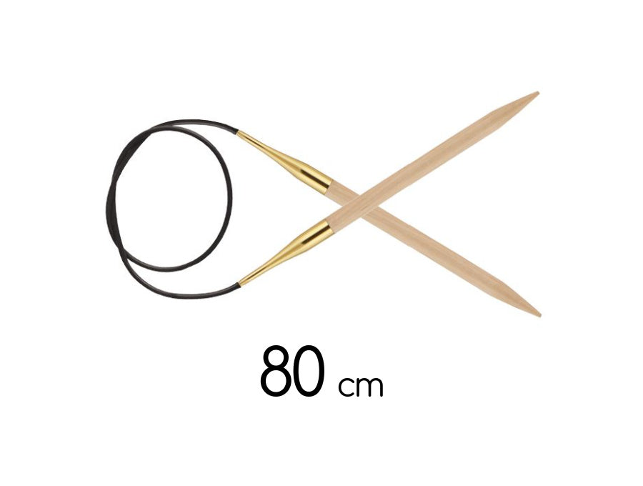 ferri circolari fissi 80 cm knitpro in betulla