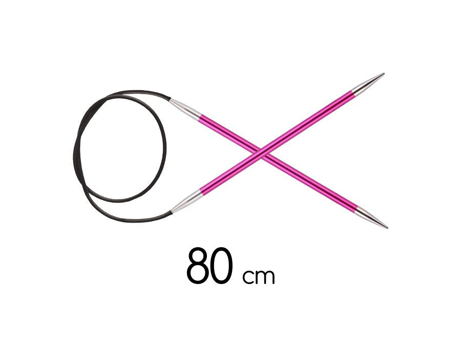 ferri circolari fissi 80 cm knitpro zing