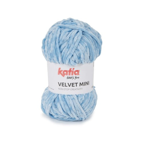 filato velvet mini 219 celeste chiaro